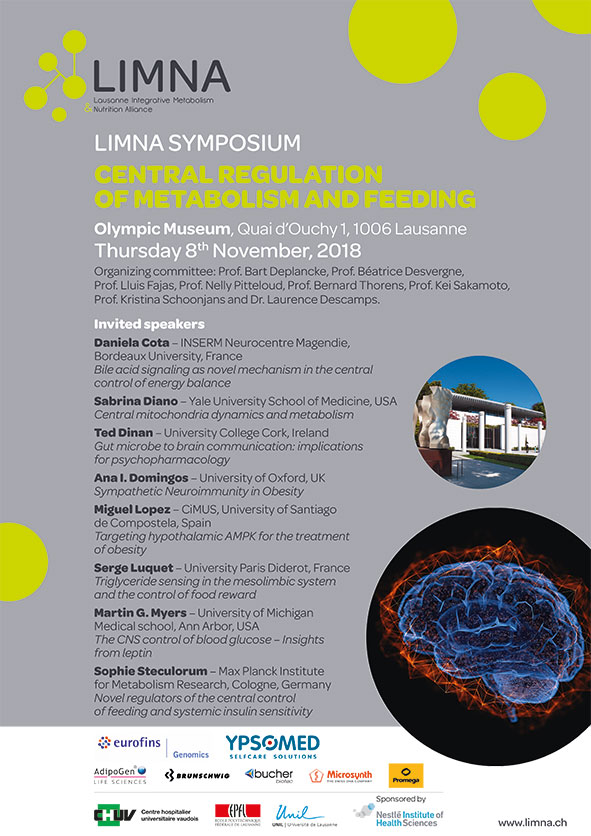 Thematic LIMNA Symposium – Central Regulation of Metabolism & Feeding