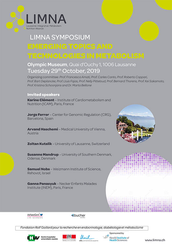 Thematic LIMNA Symposium – Emerging Topics & Technologies in Metabolism