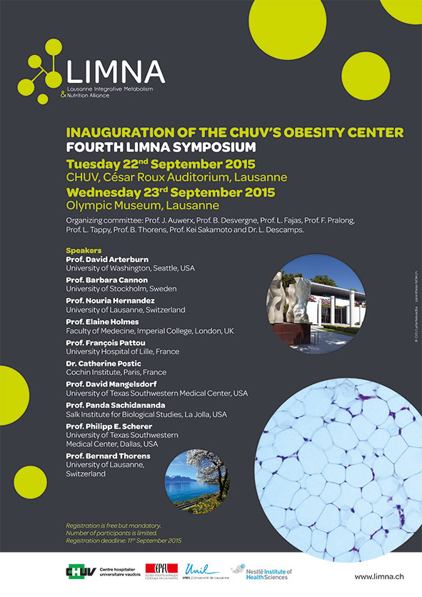 Fourth LIMNA Symposium – Inauguration of the CHUV’s Obesity Center