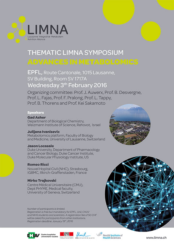 Thematic LIMNA Symposium – Advances in Metabolomics