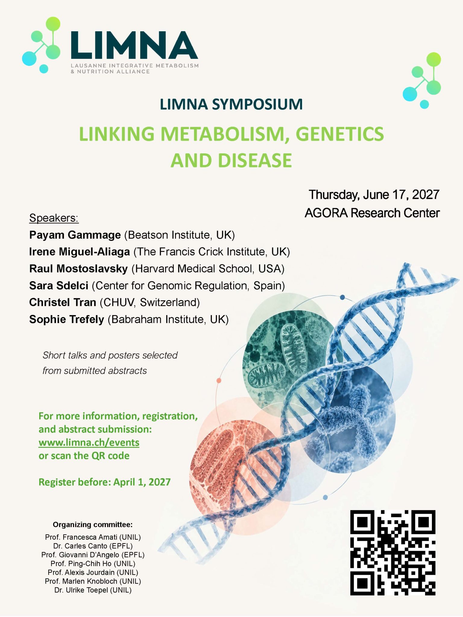June 17, 2027: LIMNA Symposium 2027 “Linking Metabolism, Genetics and Disease”